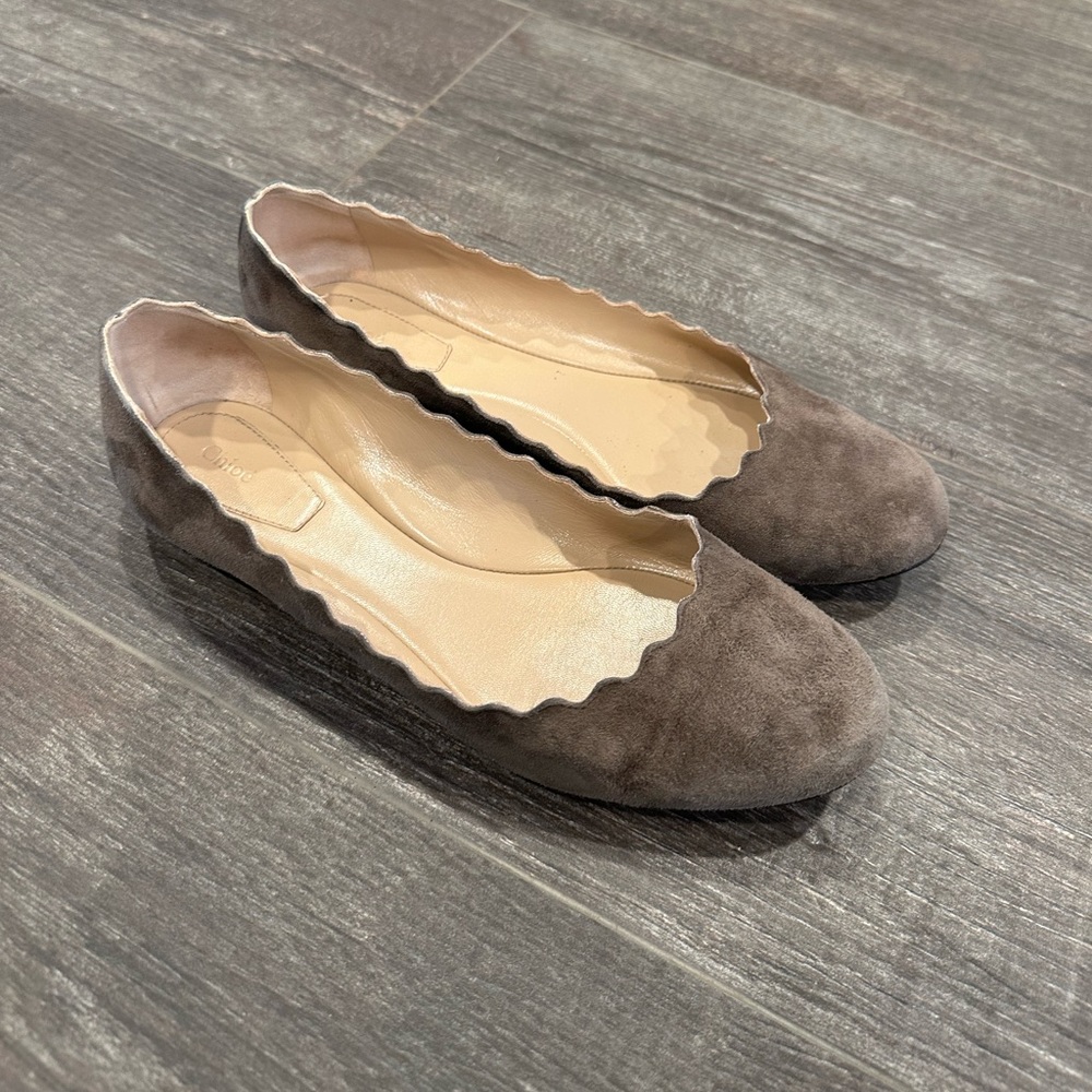 Chloe Lauren Scalloped Ballerina Flat